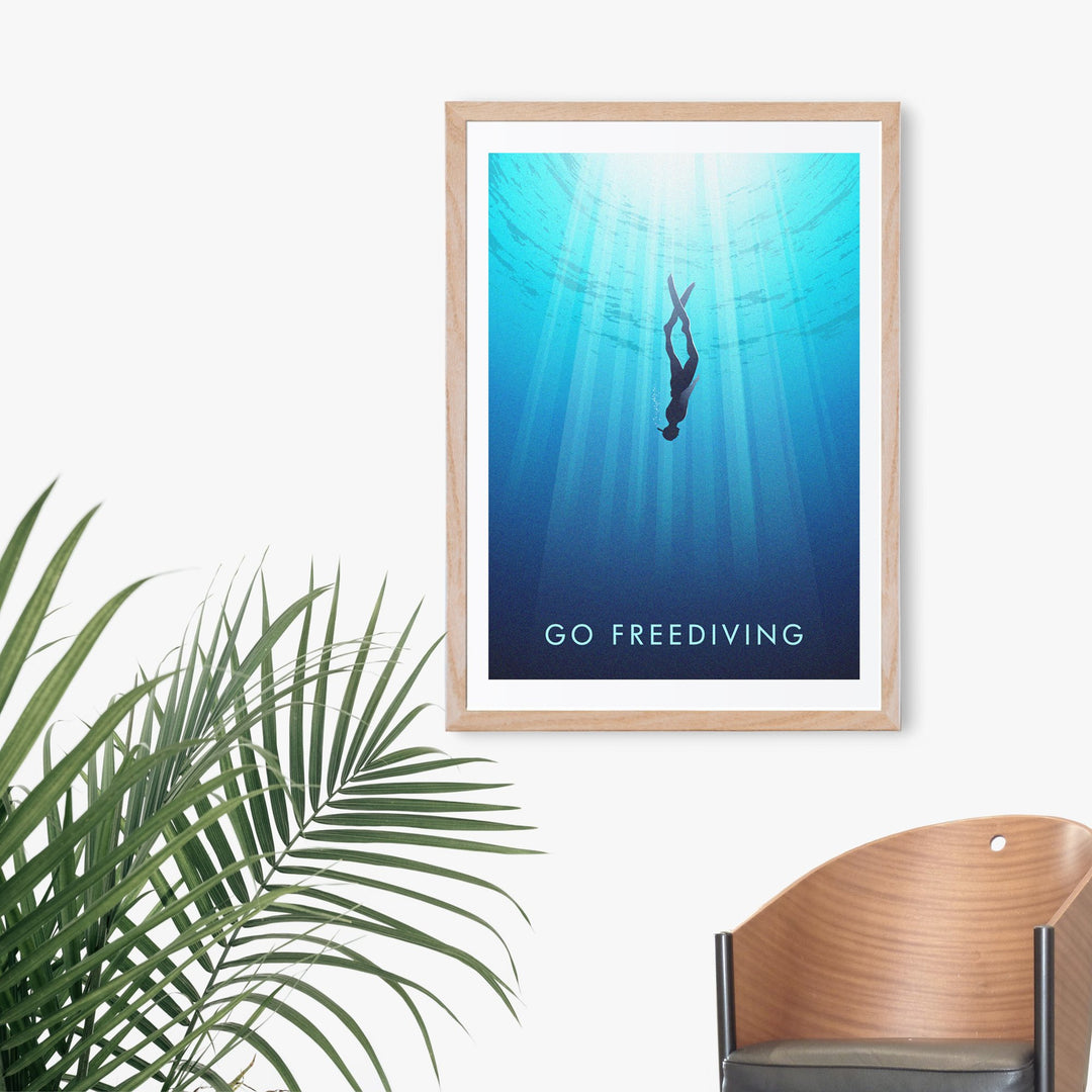 Go Freediving Travel Poster