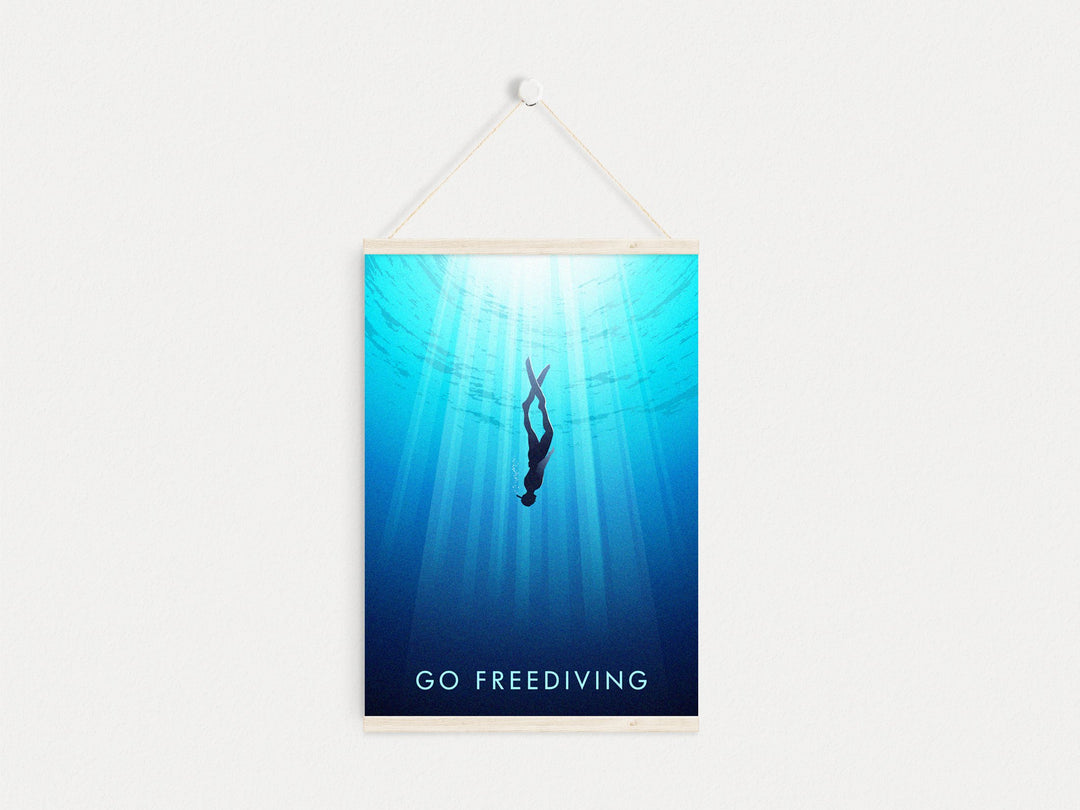 Go Freediving Travel Poster