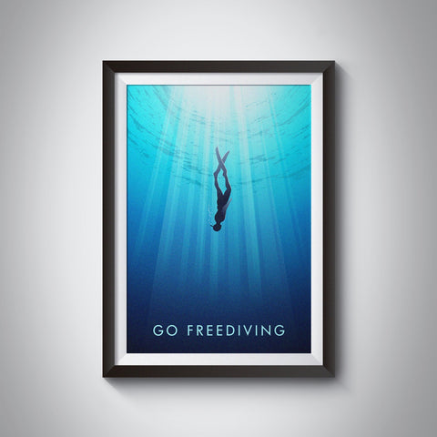 Go Freediving Travel Poster