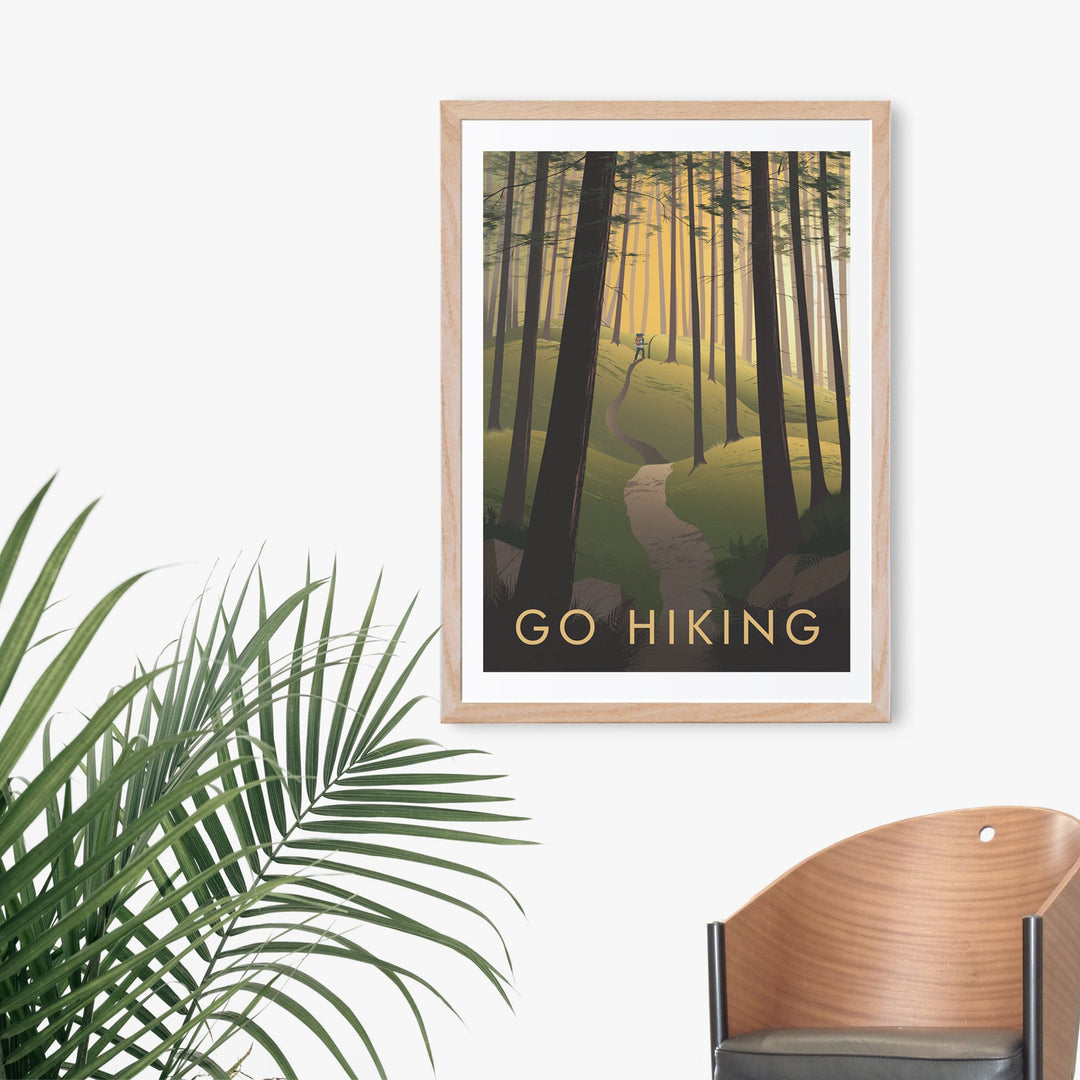 Go Hiking Travel Poster