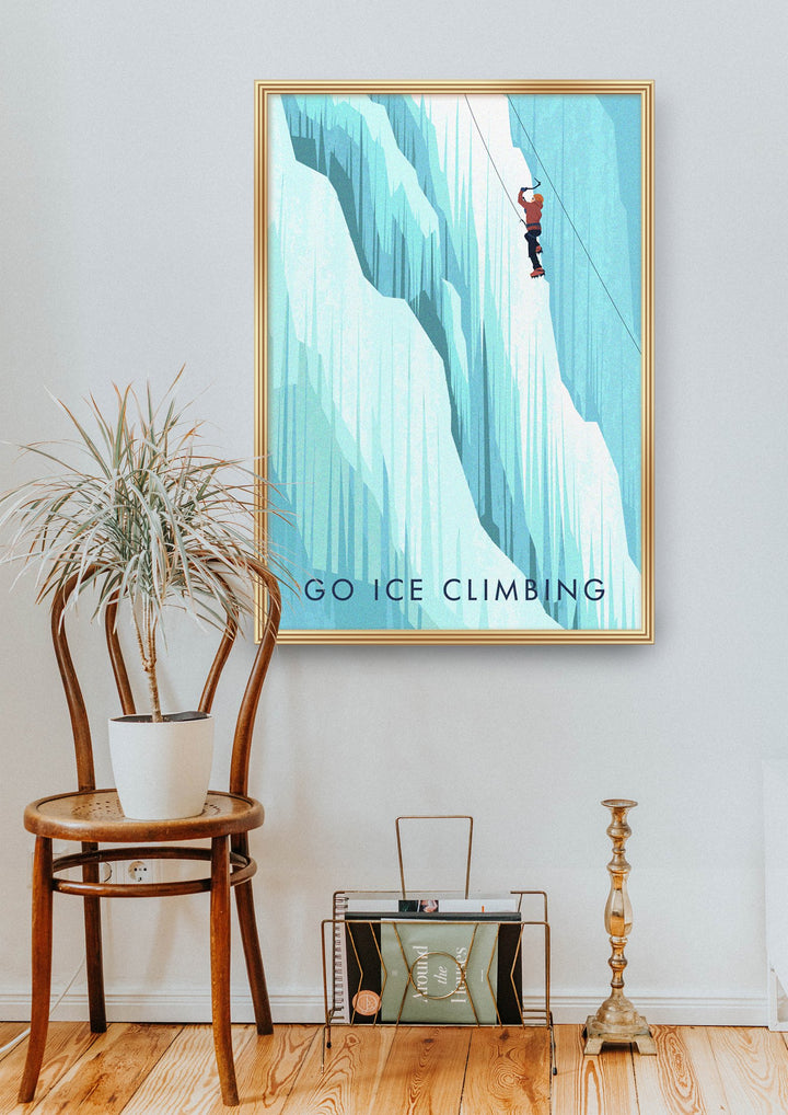 Go Ice Climbing Travel Poster