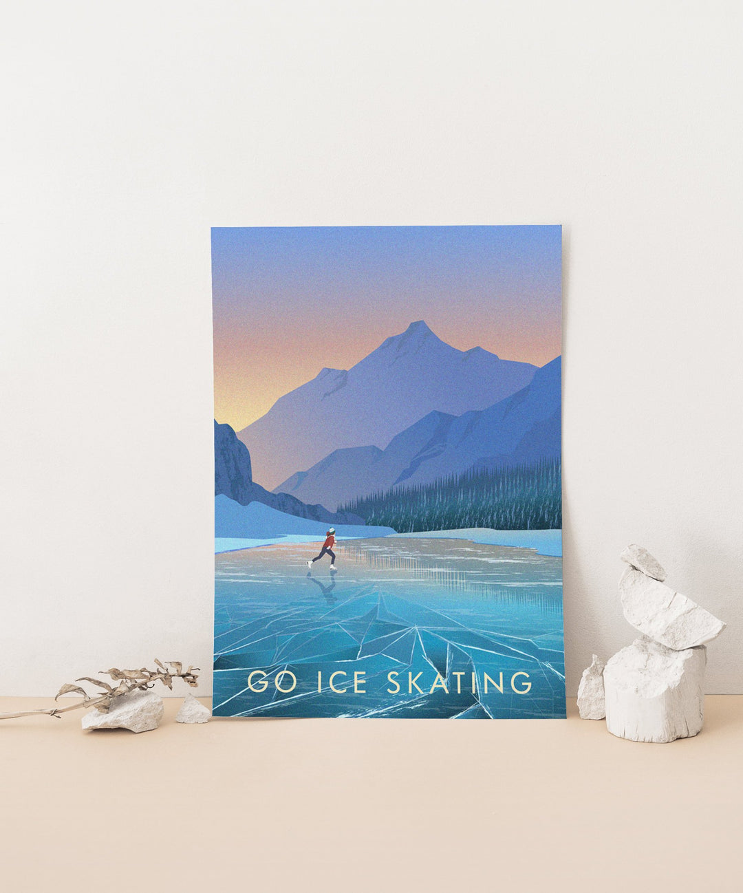 Go Ice Skating Travel Poster