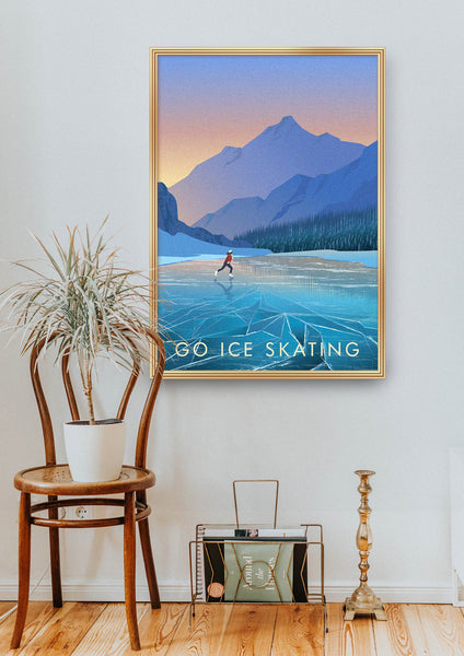 Go Ice Skating Travel Poster