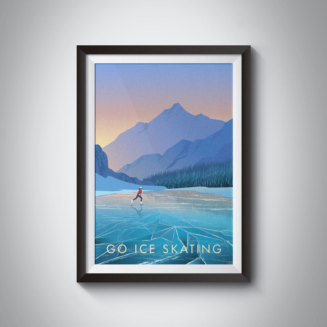 Go Ice Skating Travel Poster