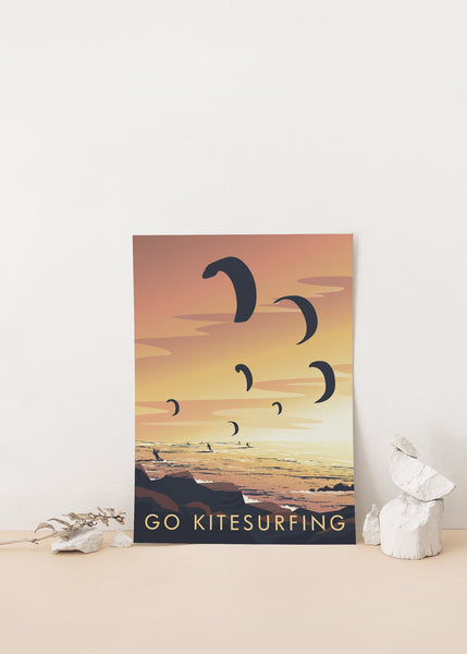 Go Kitesurfing Travel Poster