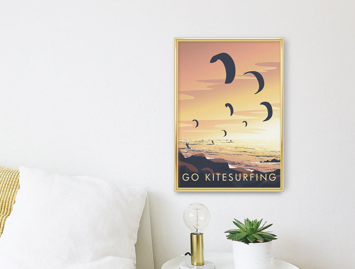 Go Kitesurfing Travel Poster