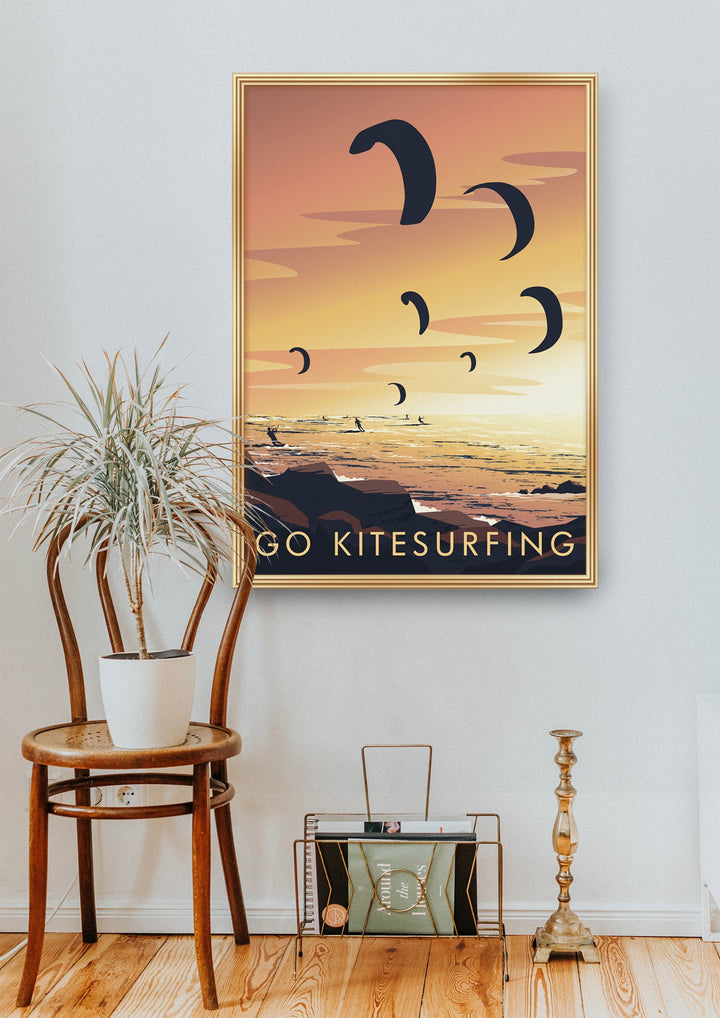 Go Kitesurfing Travel Poster