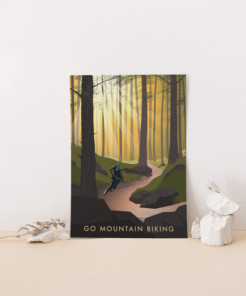 Go Mountain Biking Travel Poster