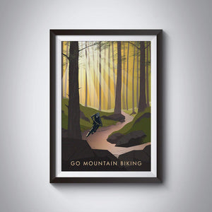 Go Mountain Biking Travel Poster