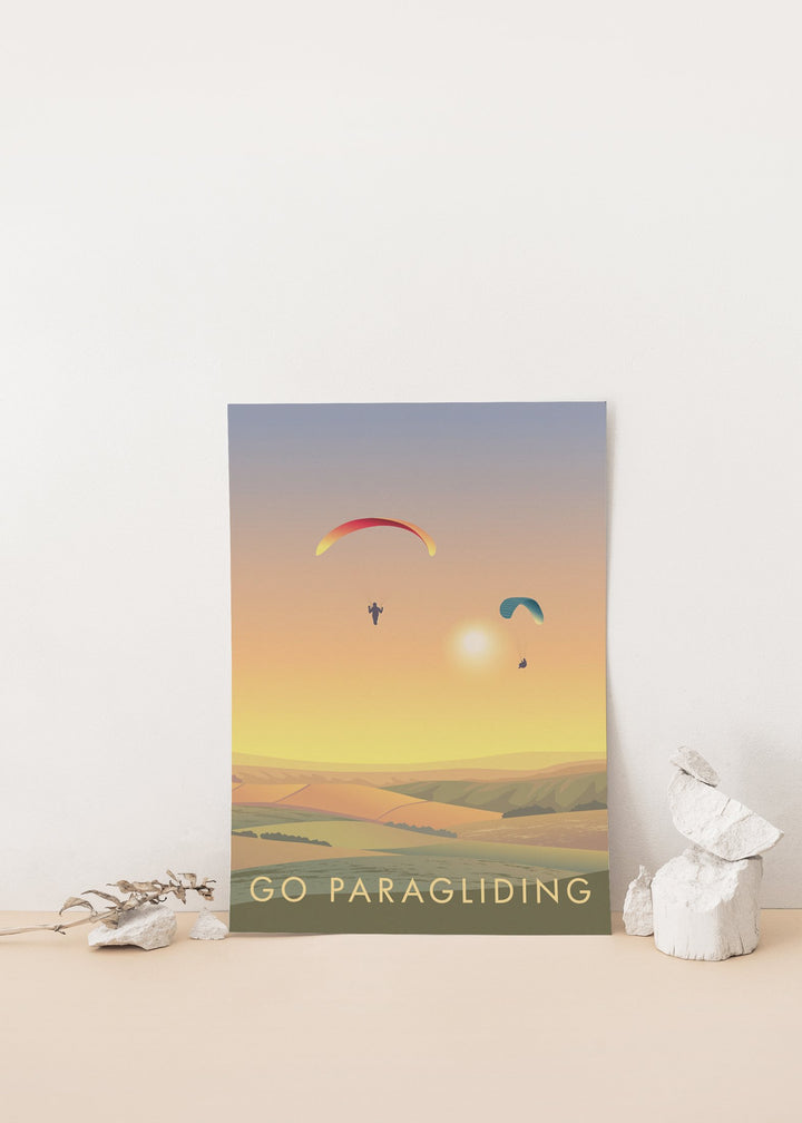 Go Paragliding Travel Poster