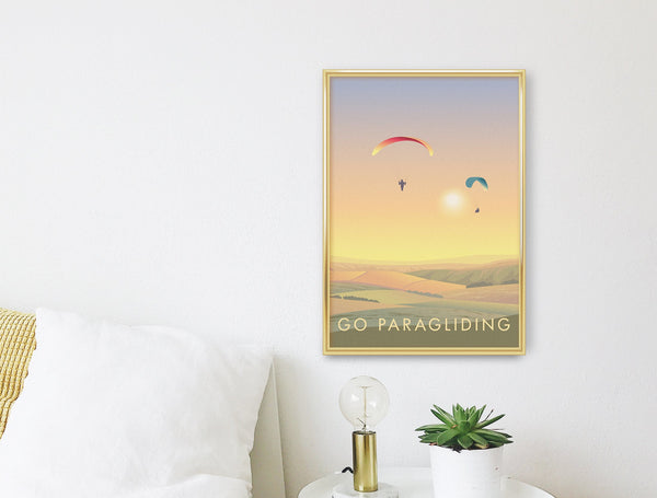 Go Paragliding Travel Poster