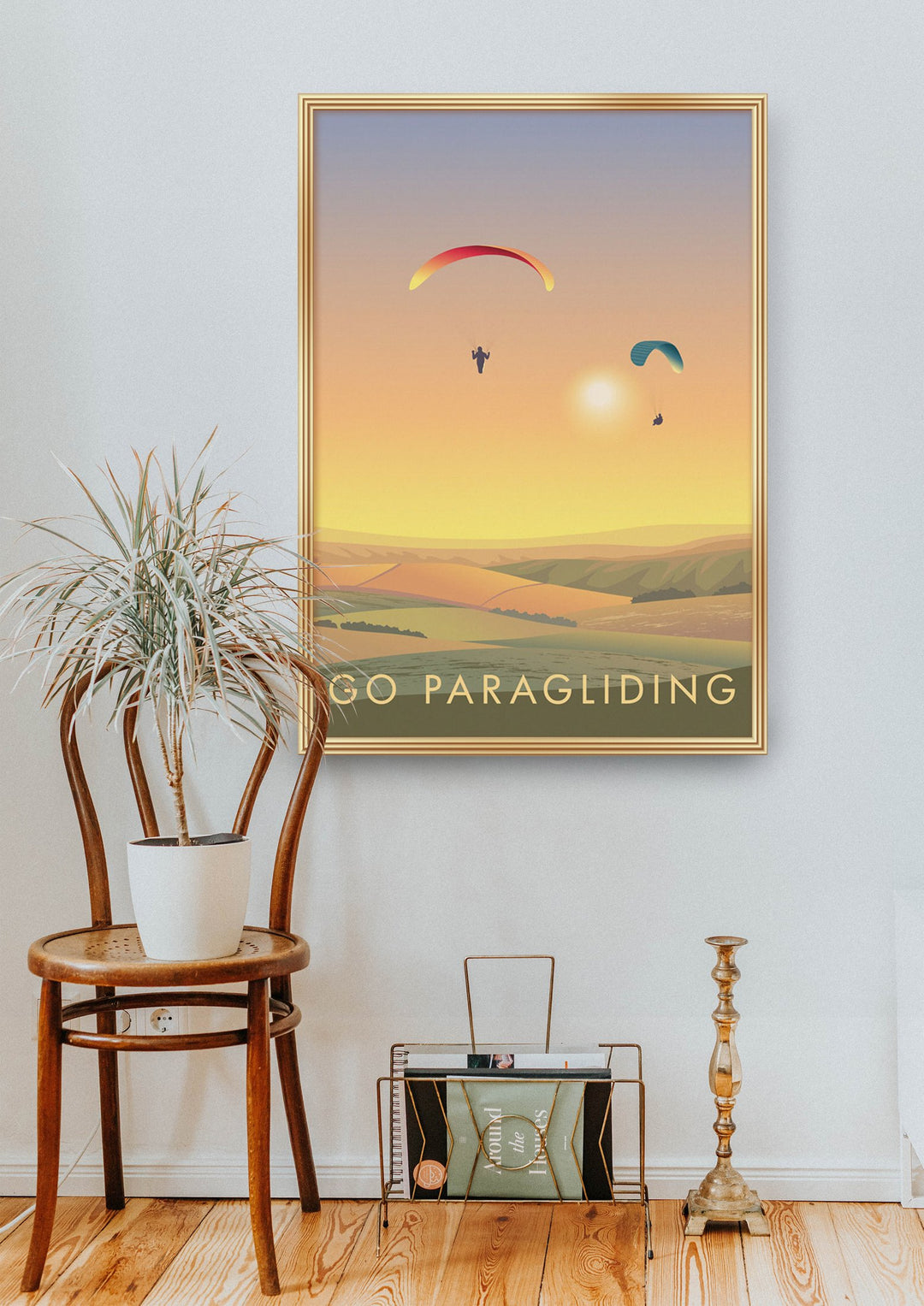 Go Paragliding Travel Poster