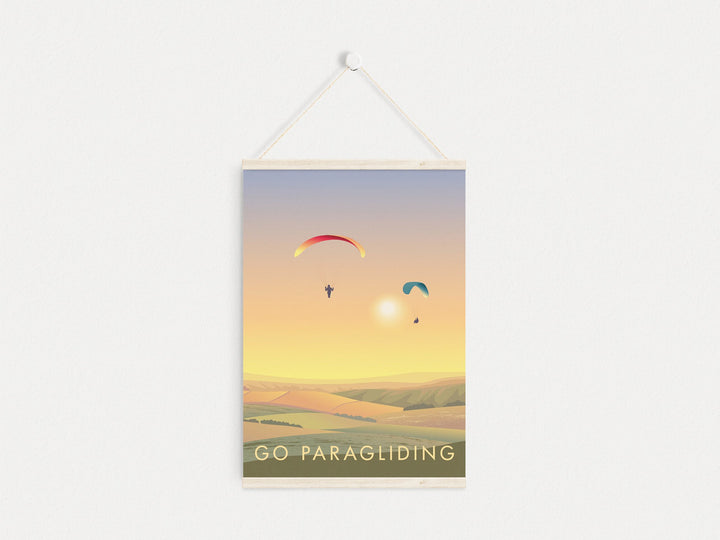 Go Paragliding Travel Poster