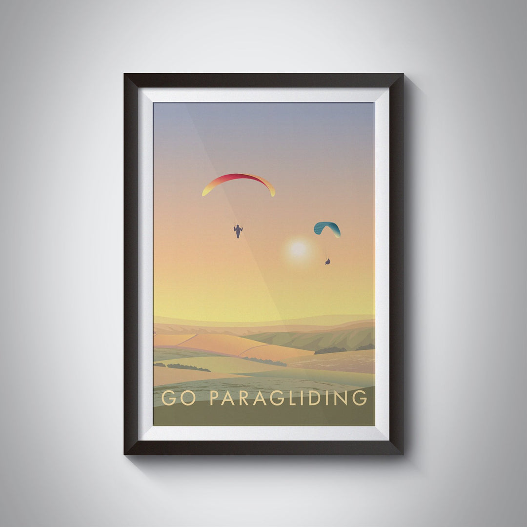 Go Paragliding Travel Poster