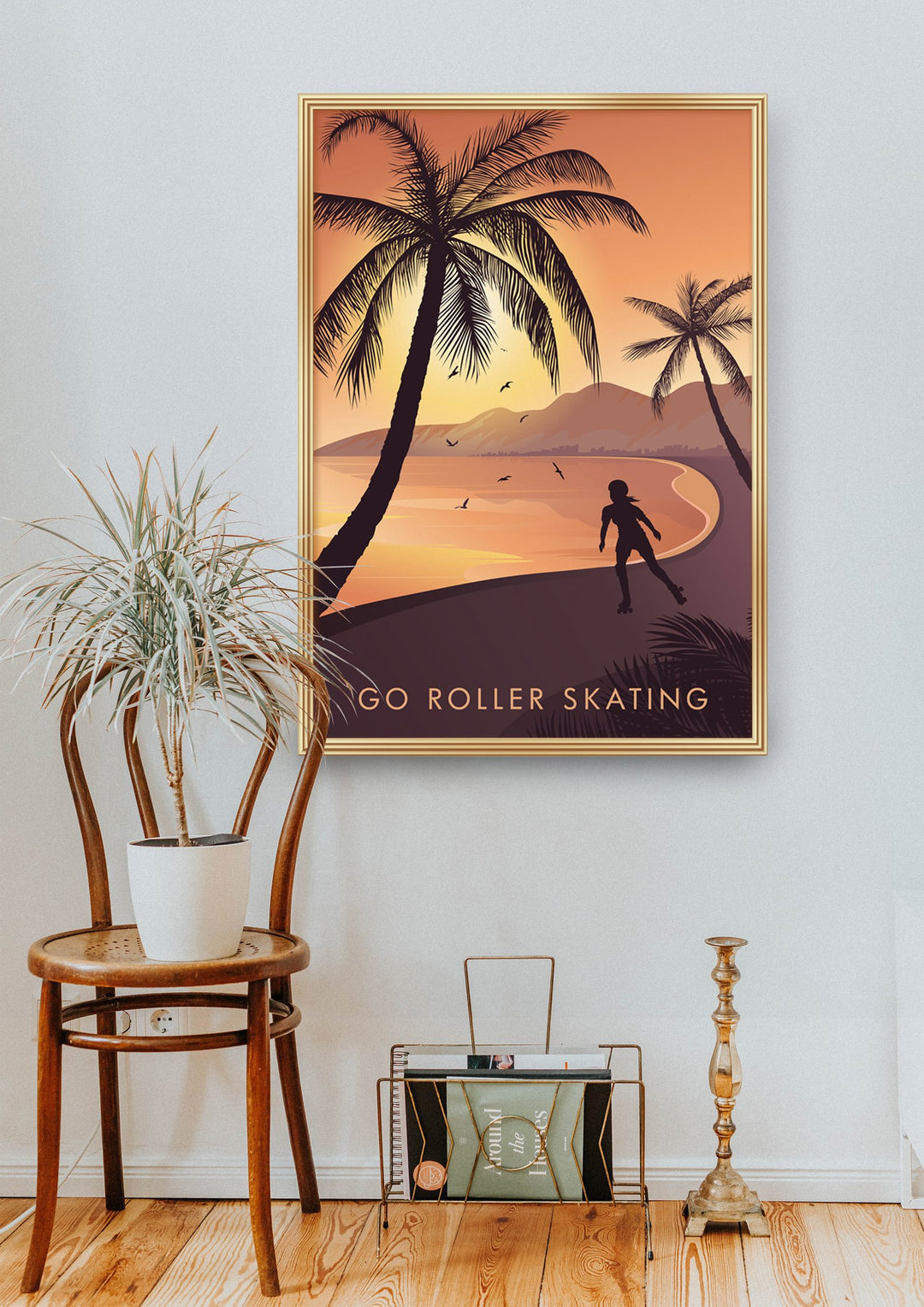 Go Roller Skating Travel Poster