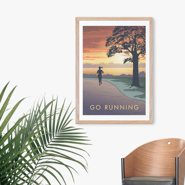 Go Running Travel Poster