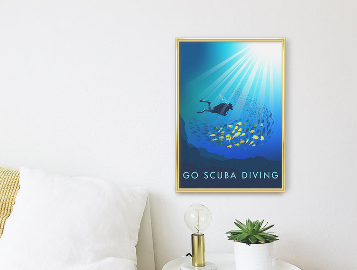 Go Scuba Diving Travel Poster