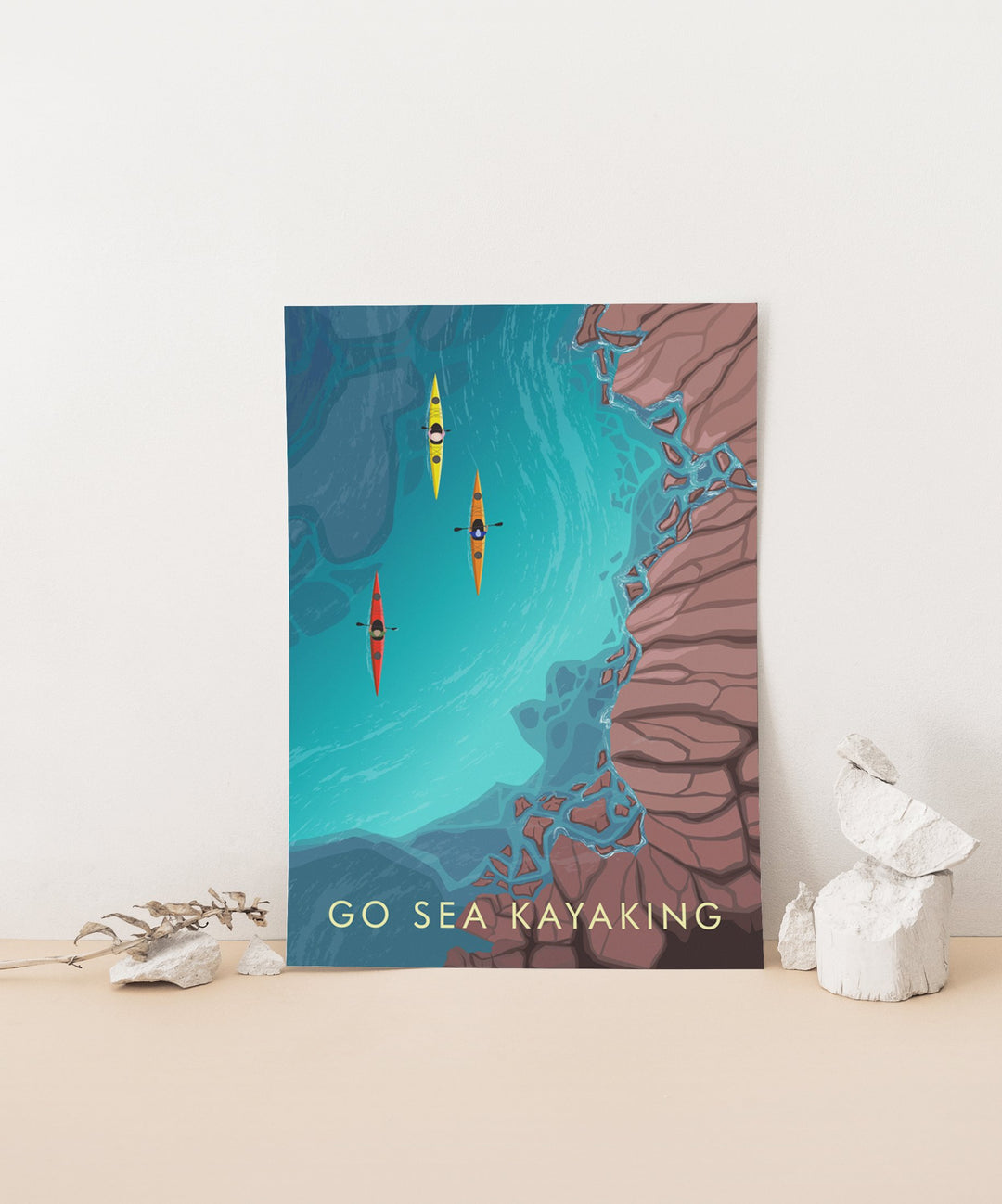 Go Sea Kayaking Travel Poster