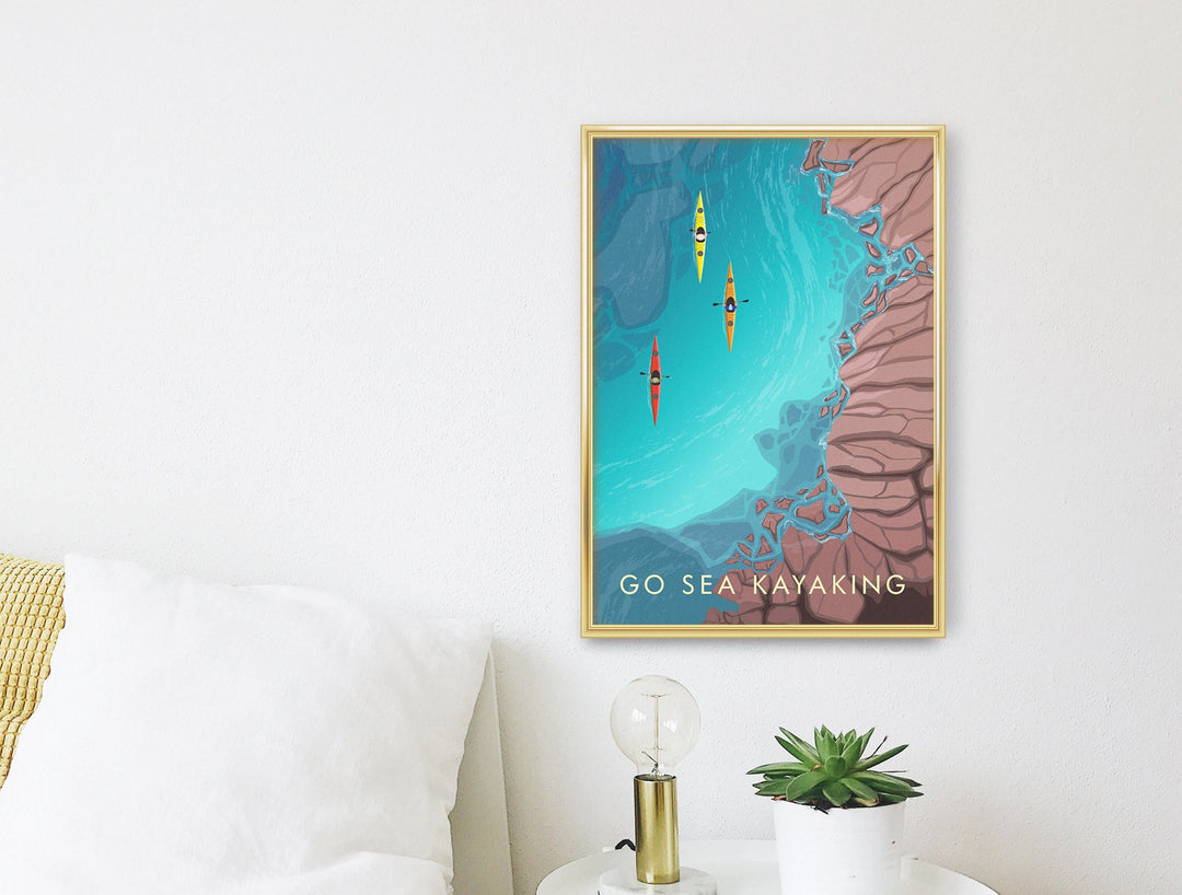 Go Sea Kayaking Travel Poster