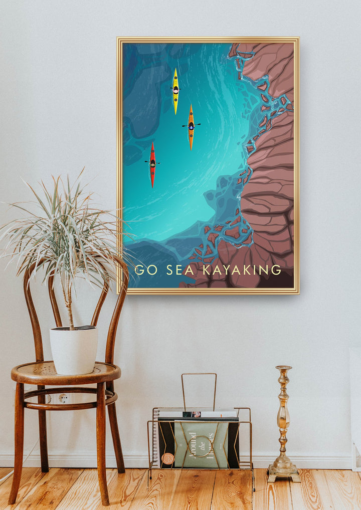 Go Sea Kayaking Travel Poster