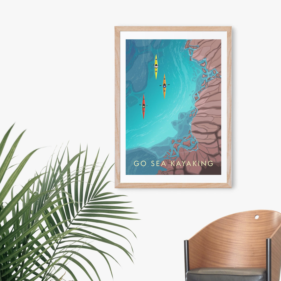 Go Sea Kayaking Travel Poster