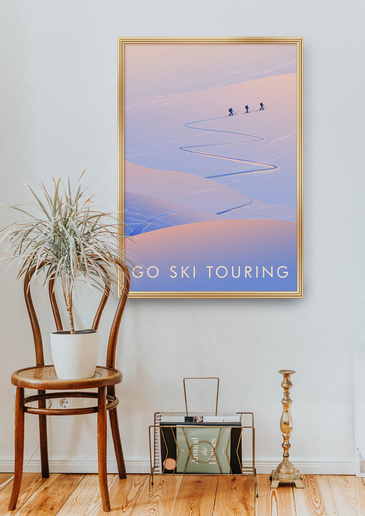 Go Ski Touring Travel Poster