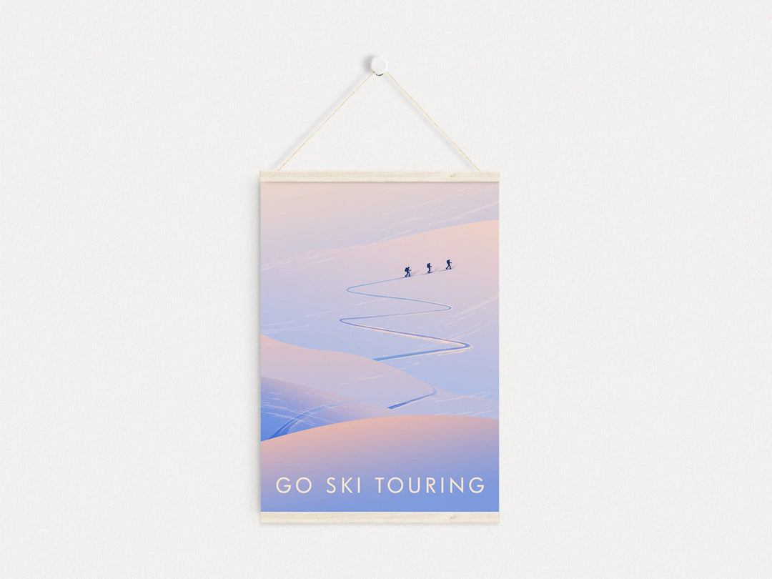 Go Ski Touring Travel Poster