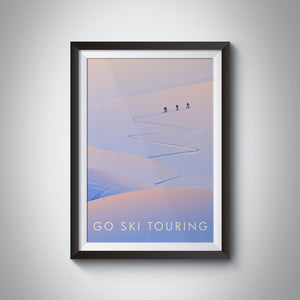 Go Ski Touring Travel Poster