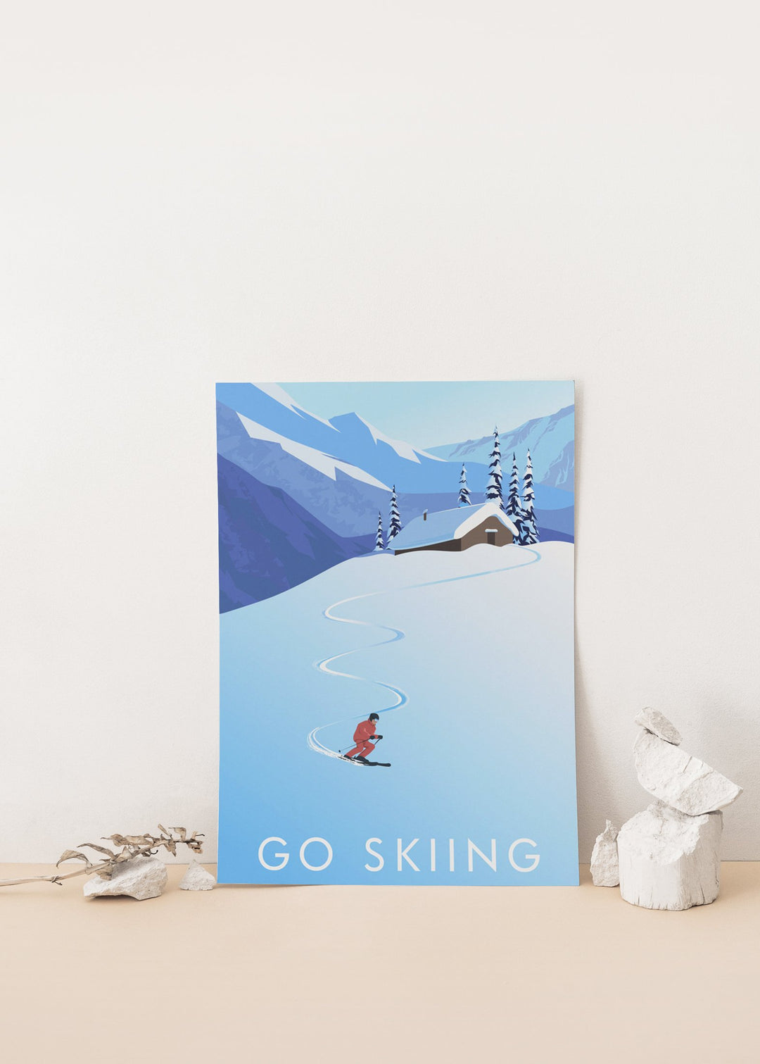 Go Skiing Travel Poster