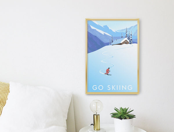 Go Skiing Travel Poster