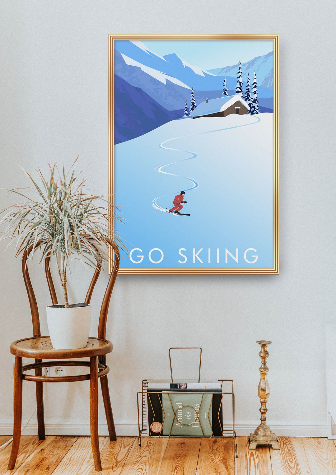 Go Skiing Travel Poster