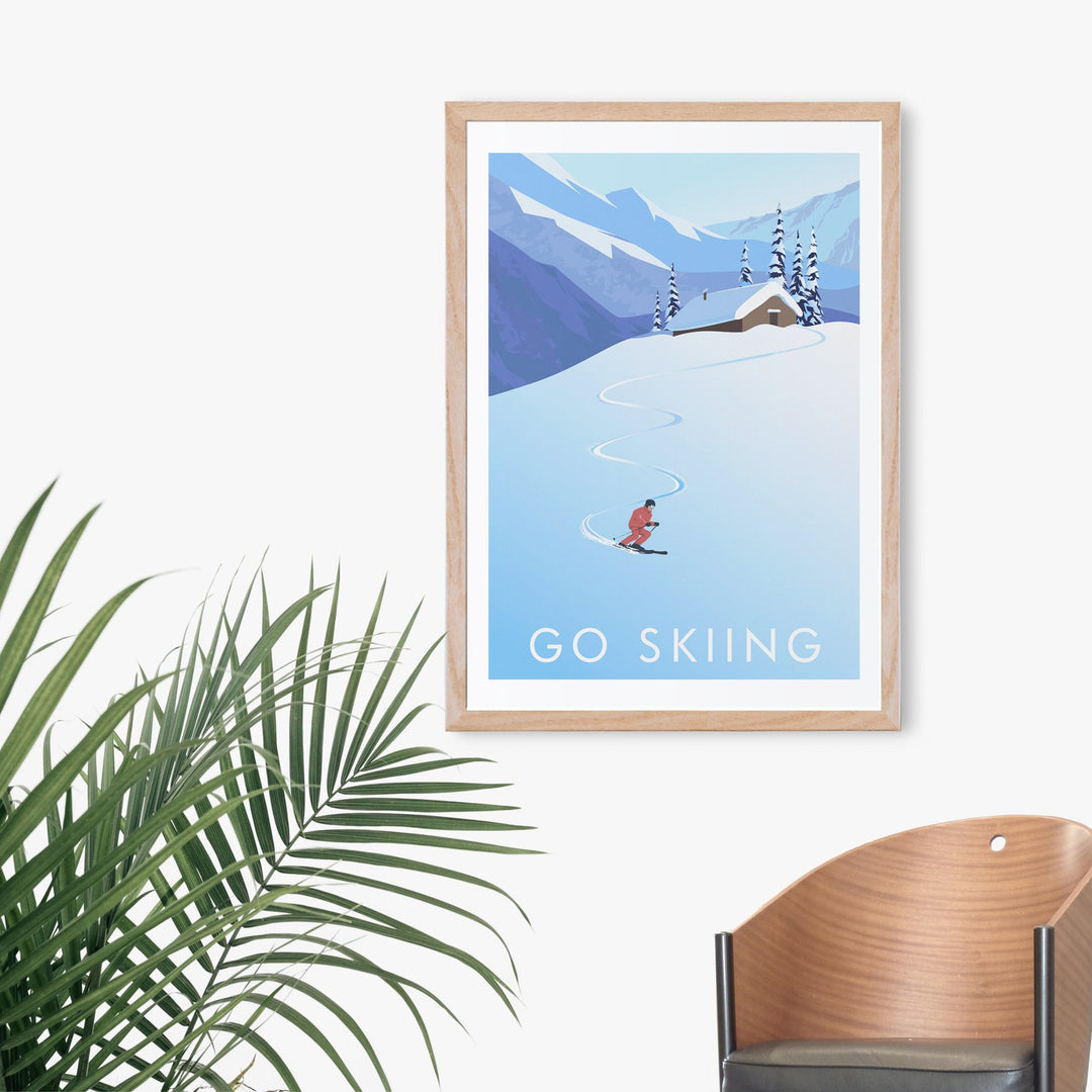 Go Skiing Travel Poster