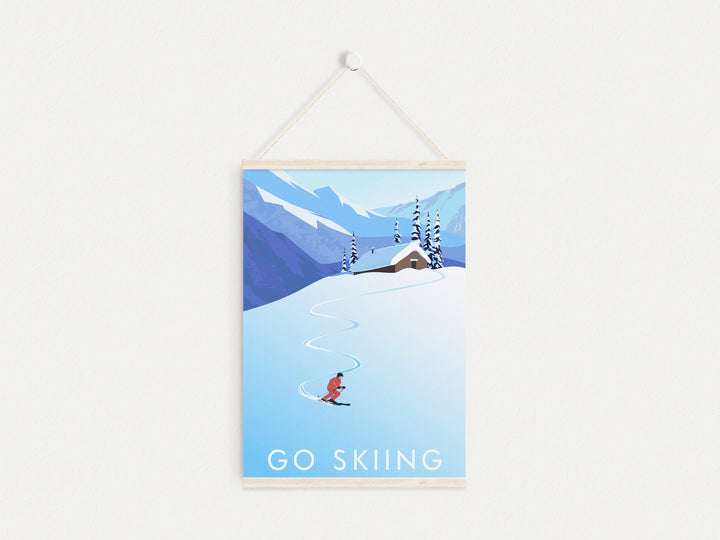 Go Skiing Travel Poster