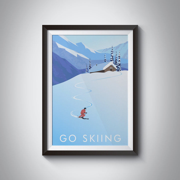 Go Skiing Travel Poster