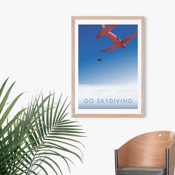 Go Skydiving Travel Poster