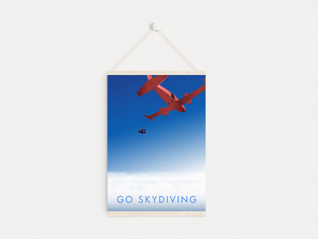 Go Skydiving Travel Poster