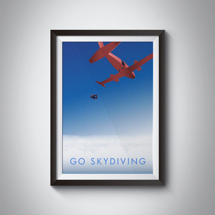 Go Skydiving Travel Poster