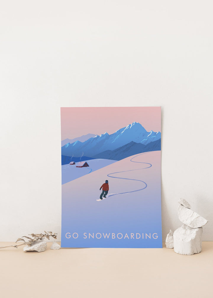 Go Snowboarding Travel Poster