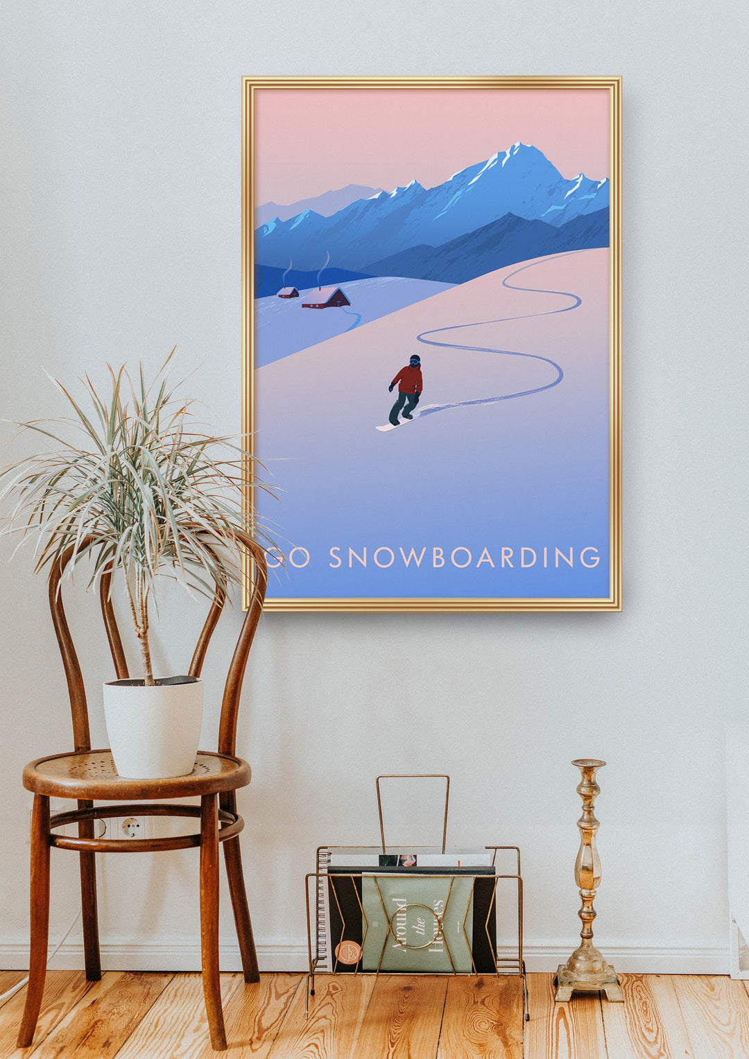 Go Snowboarding Travel Poster