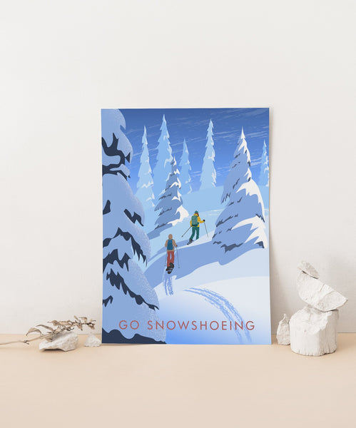 Go Snowshoeing Travel Poster