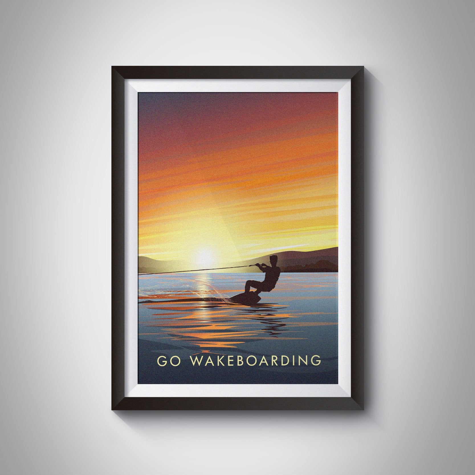 Go Wakeboarding Travel Poster