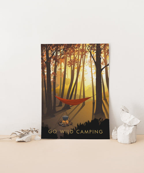 Go Wild Camping Travel Poster