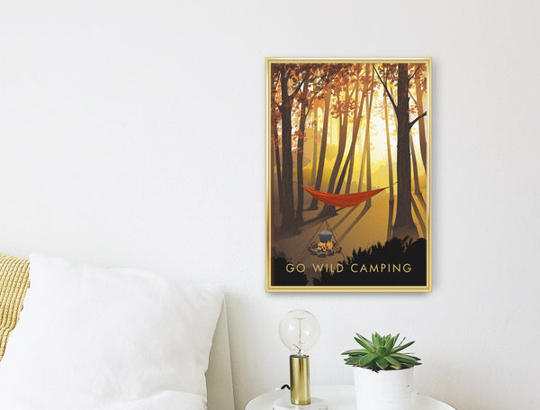 Go Wild Camping Travel Poster