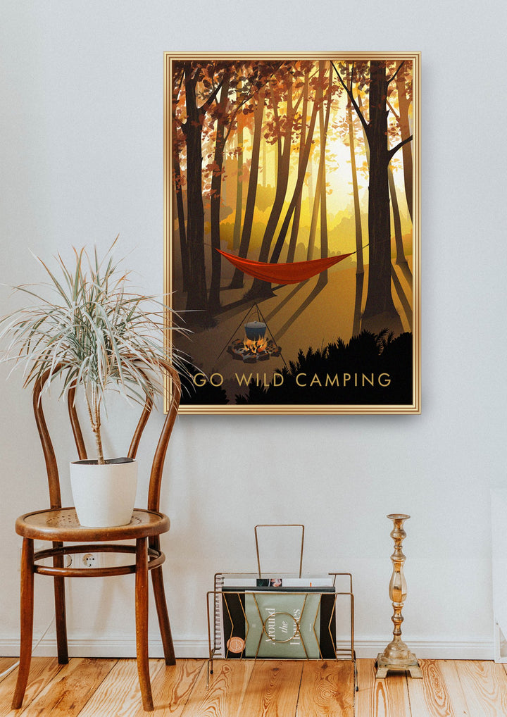 Go Wild Camping Travel Poster