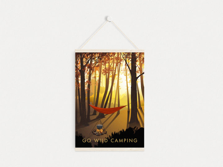 Go Wild Camping Travel Poster