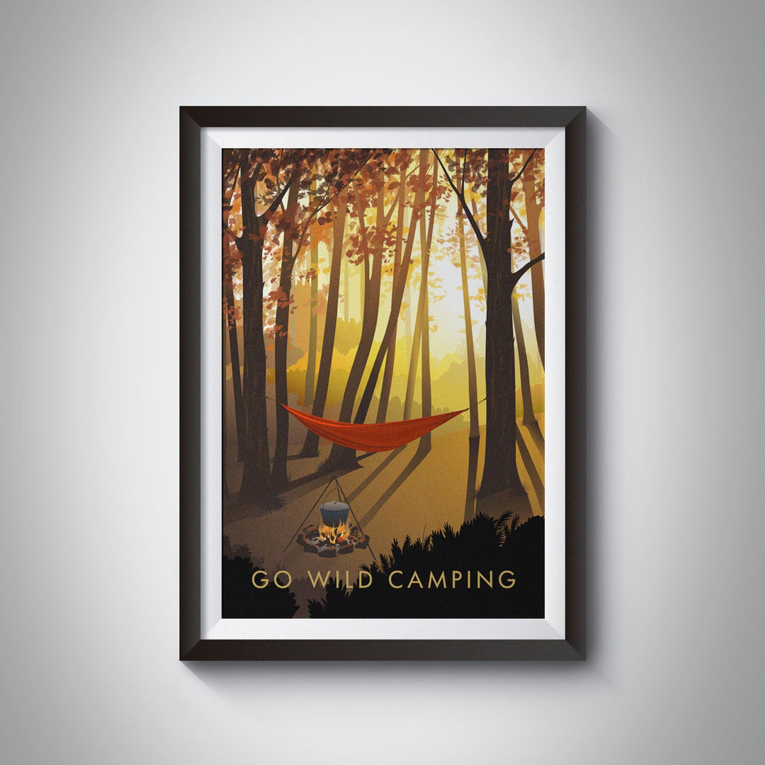 Go Wild Camping Travel Poster