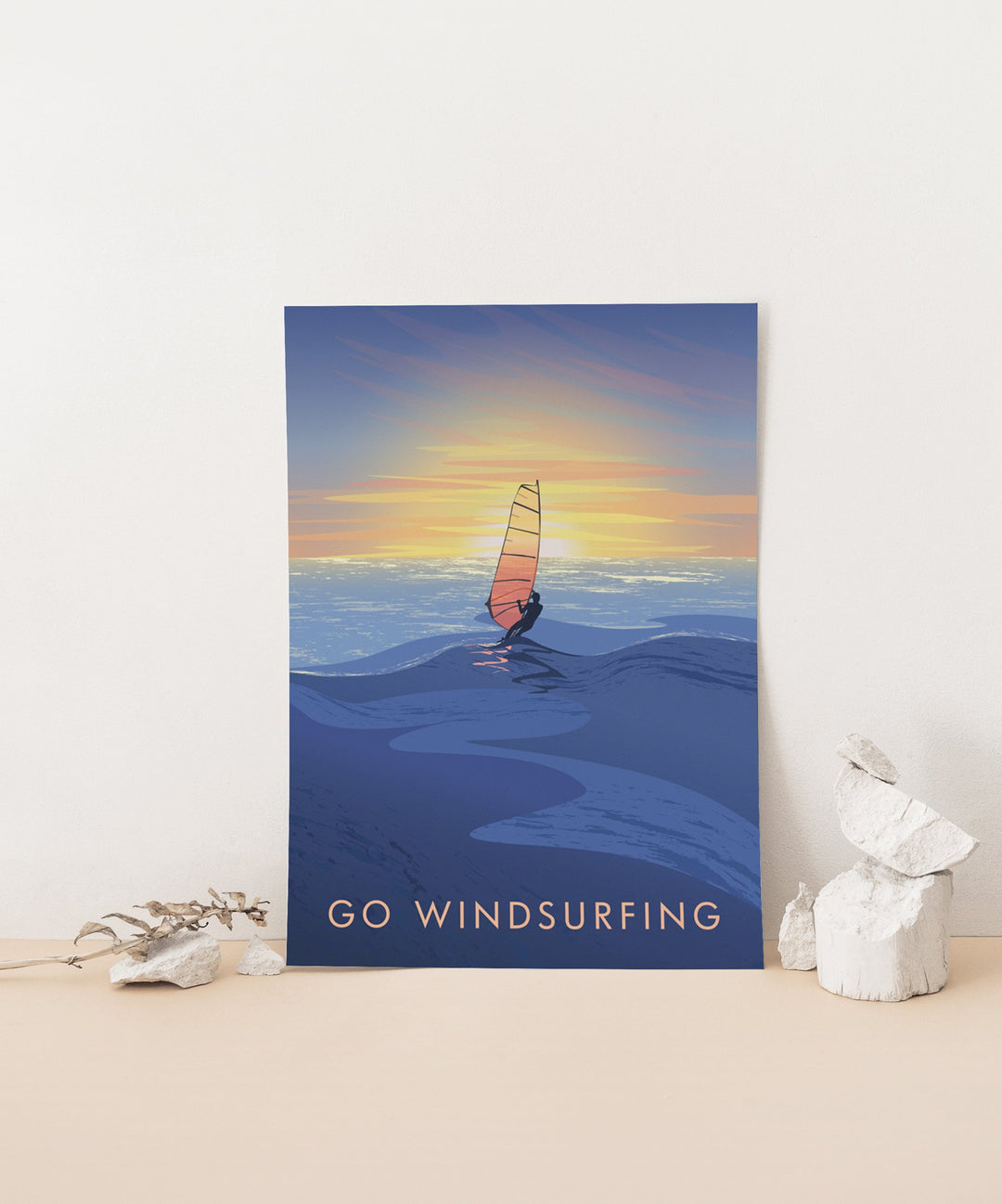 Go Windsurfing Travel Poster