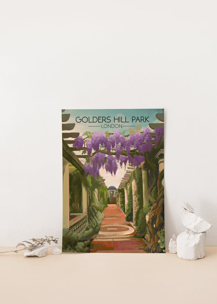 Golders Hill Park London Travel Poster