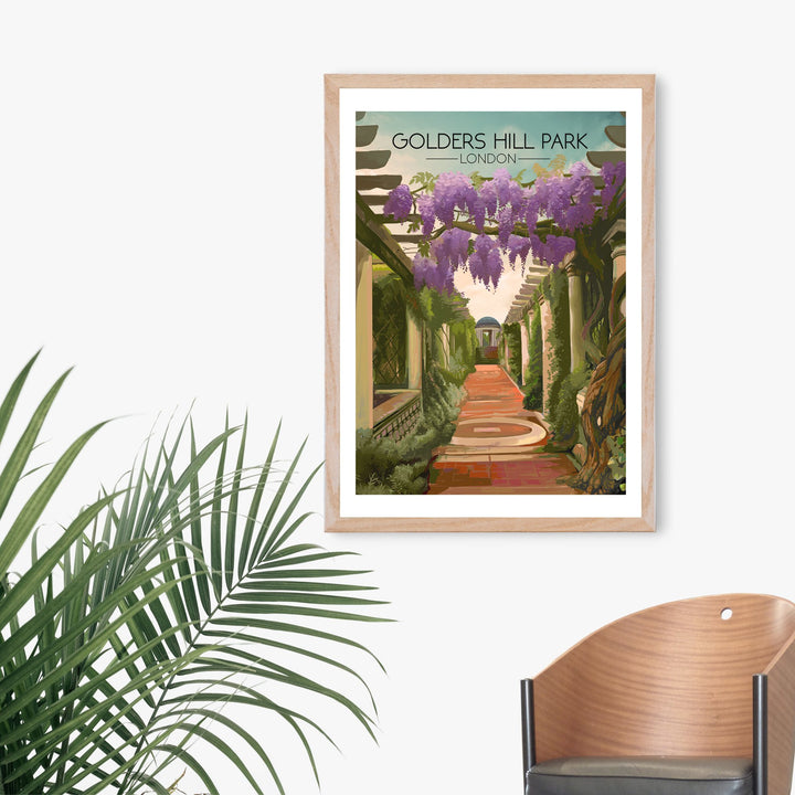 Golders Hill Park London Travel Poster