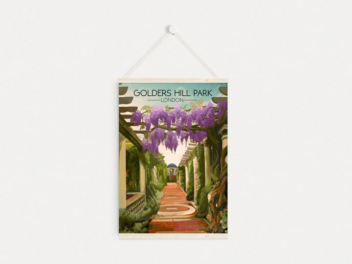 Golders Hill Park London Travel Poster